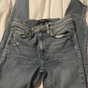 Hudson Jeans Women's Distressed Light Blue Skinny Jeans